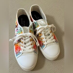 NWOTs or Like New No Brand White Dog Sneakers.